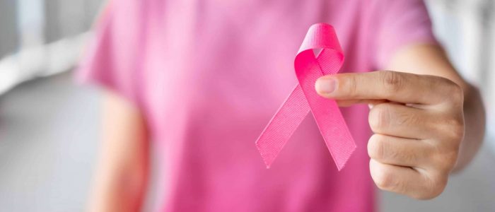 October,Breast,Cancer,Awareness,Month,,Woman,In,Pink,T-,Shirt
